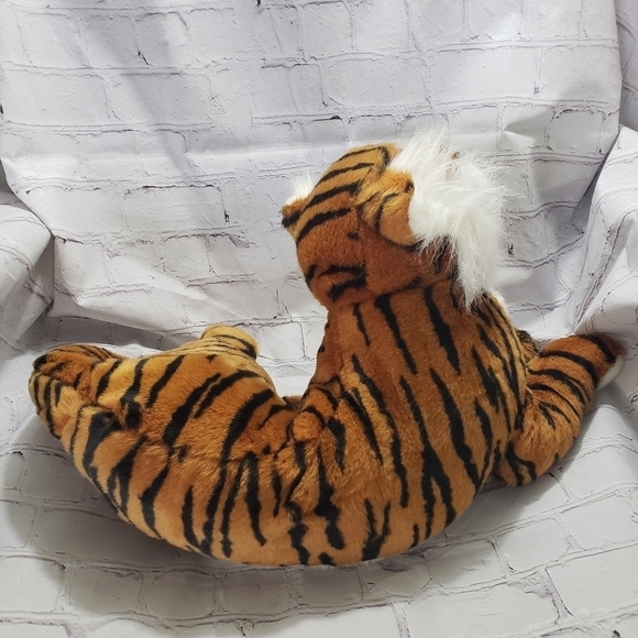 K&M International Tiger Plush 22x10 Large Stuffed Animal Toy Year 1991 - Picture 5 of 9